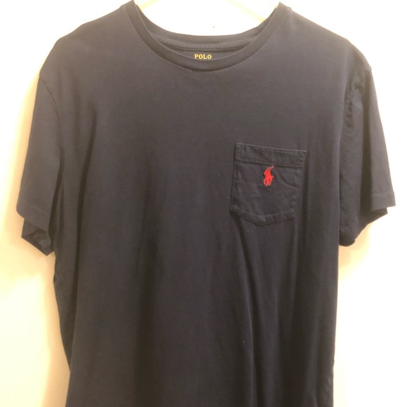 Polo Ralph Lauren, Large, Navy Blue Pocket T-Shirt - Picture 1 of 4